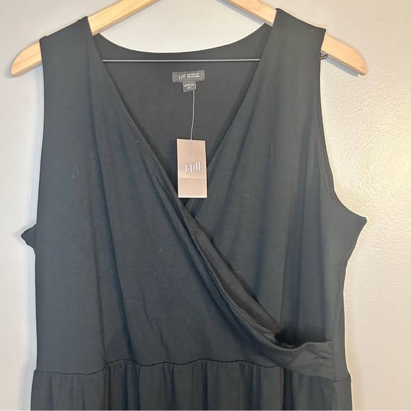 *NWT* J.Jill Wearever Collection Black Floral Havana Maxi Dress, Size Large Tall - Picture 3 of 11